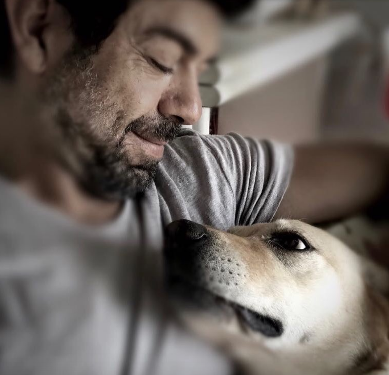 #Sanremo2018, Pierfrancesco Favino e il cane Zaira: un amore profondo