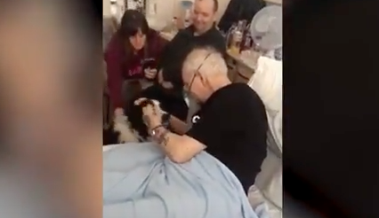 Prima di morire chiede ai medici di vedere il cane: l'incontro è emozionante [VIDEO]