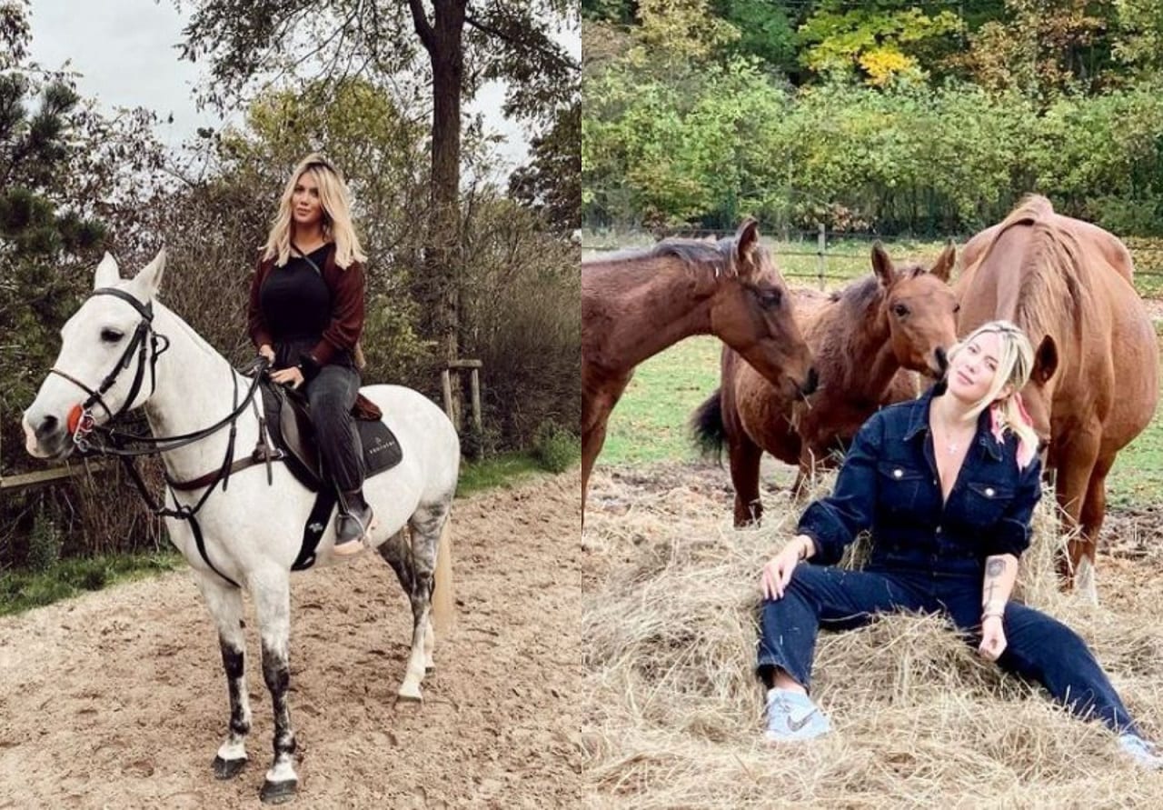 Wanda Nara cavallo