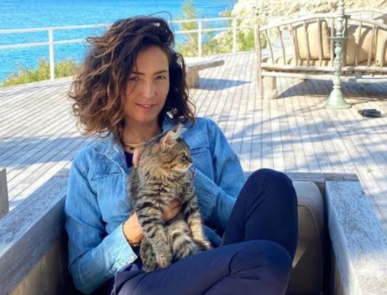 Caterina Balivo gatto Ermes