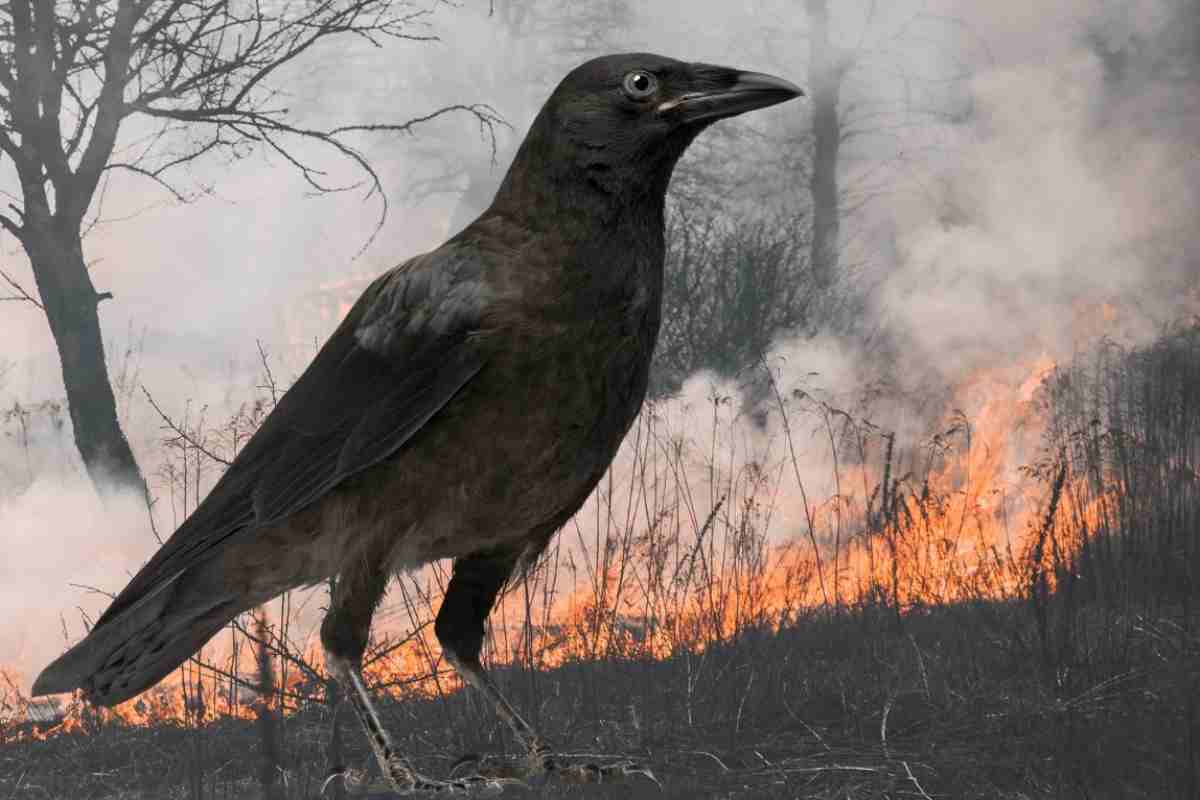 bosco incendio intervento uccelli