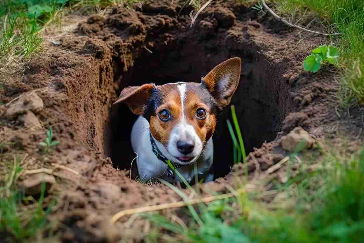 Perché il cane scava delle buche