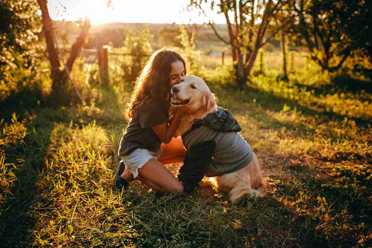 Golden Retriever con bambina