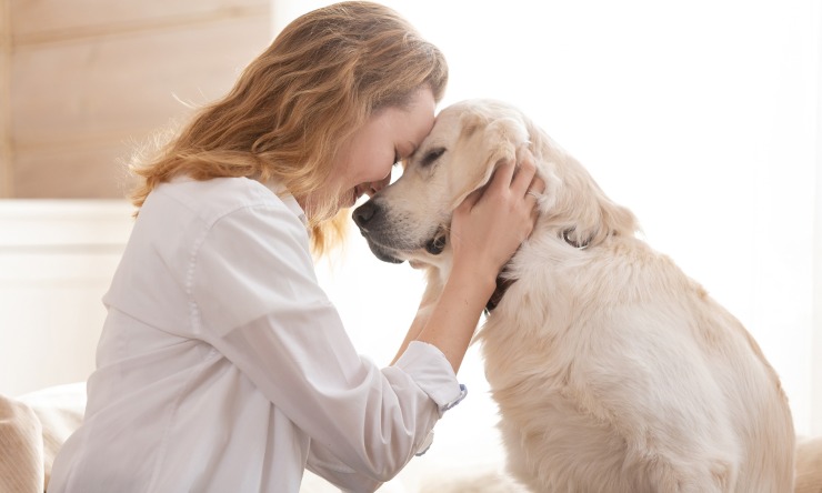 cane e la sua padroncina