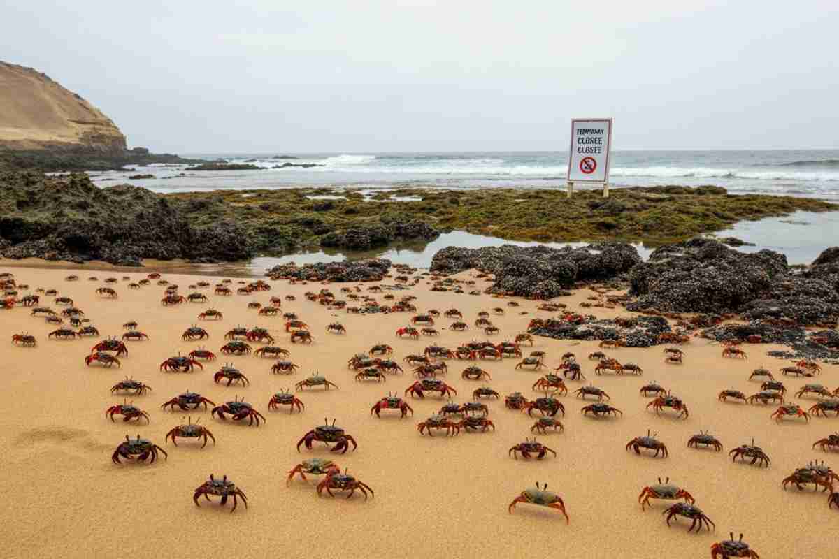 La sorprendente invasione di granchi che ha chiuso una delle spiagge più celebri del Perù