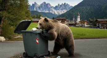 Orso tra i bidoni della spazzatura in Trentino: è allerta tragedia?