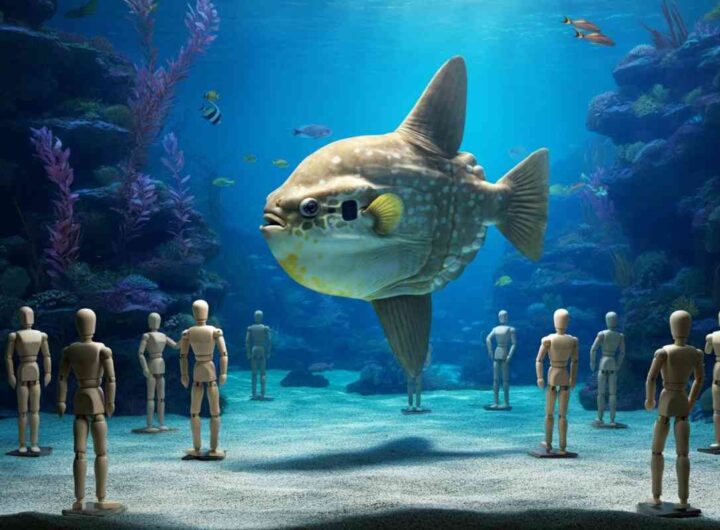 Un acquario giapponese trova un modo ingegnoso per aiutare un pesce solitario durante i lavori di ristrutturazione