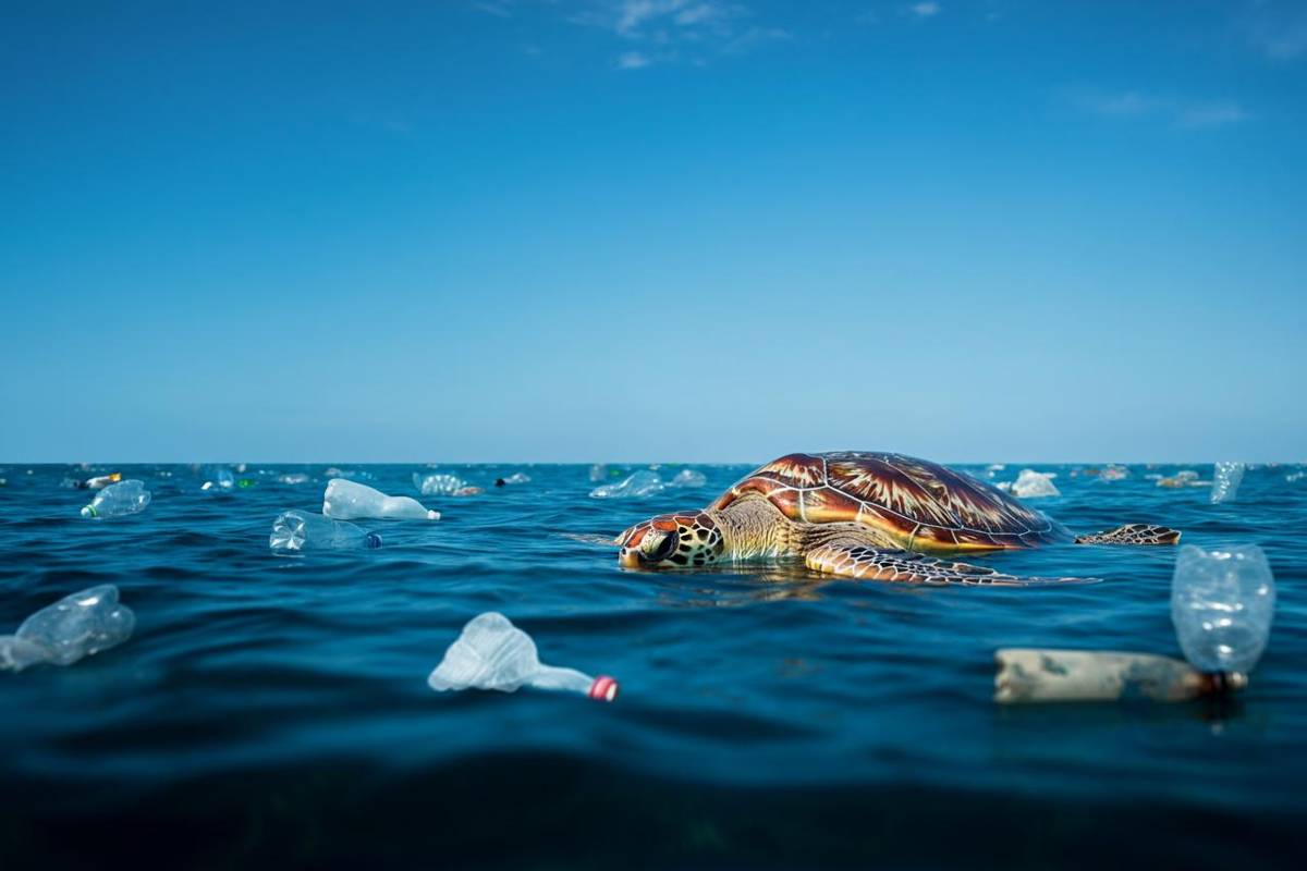Una tartaruga marina morta tra la plastica: un video che colpisce al cuore