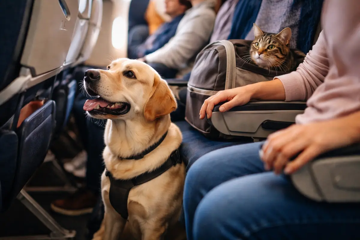animali domestici in volo