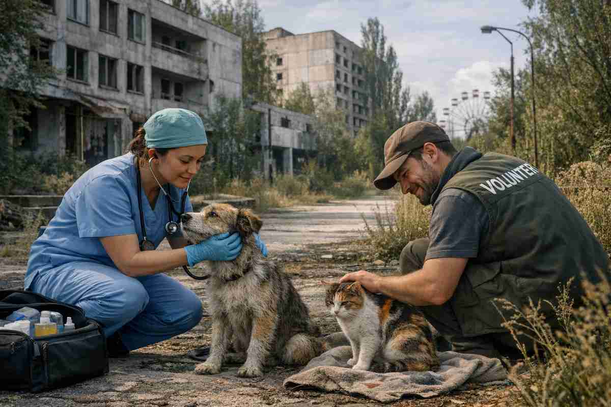 Dalle rovine alla cuccia: come funzionano i recuperi e le adozioni degli animali di Chernobyl
