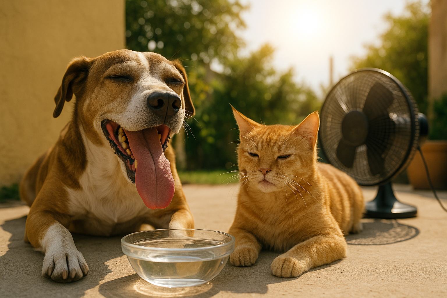 caldo animali domestici estate — Quanto caldo è troppo? Proteggere i nostri animali domestici durante l'estate