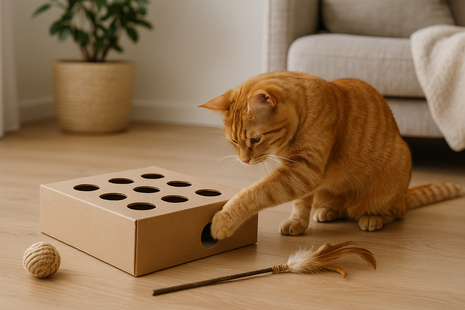 giochi per gatti — Gioco e arricchimento mentale: perché il tuo gatto ha bisogno di più di un divano (2)