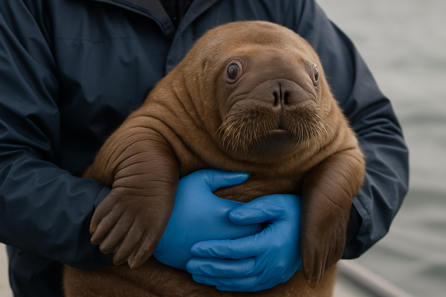 Cucciolo di tricheco salvato con medicina speciale