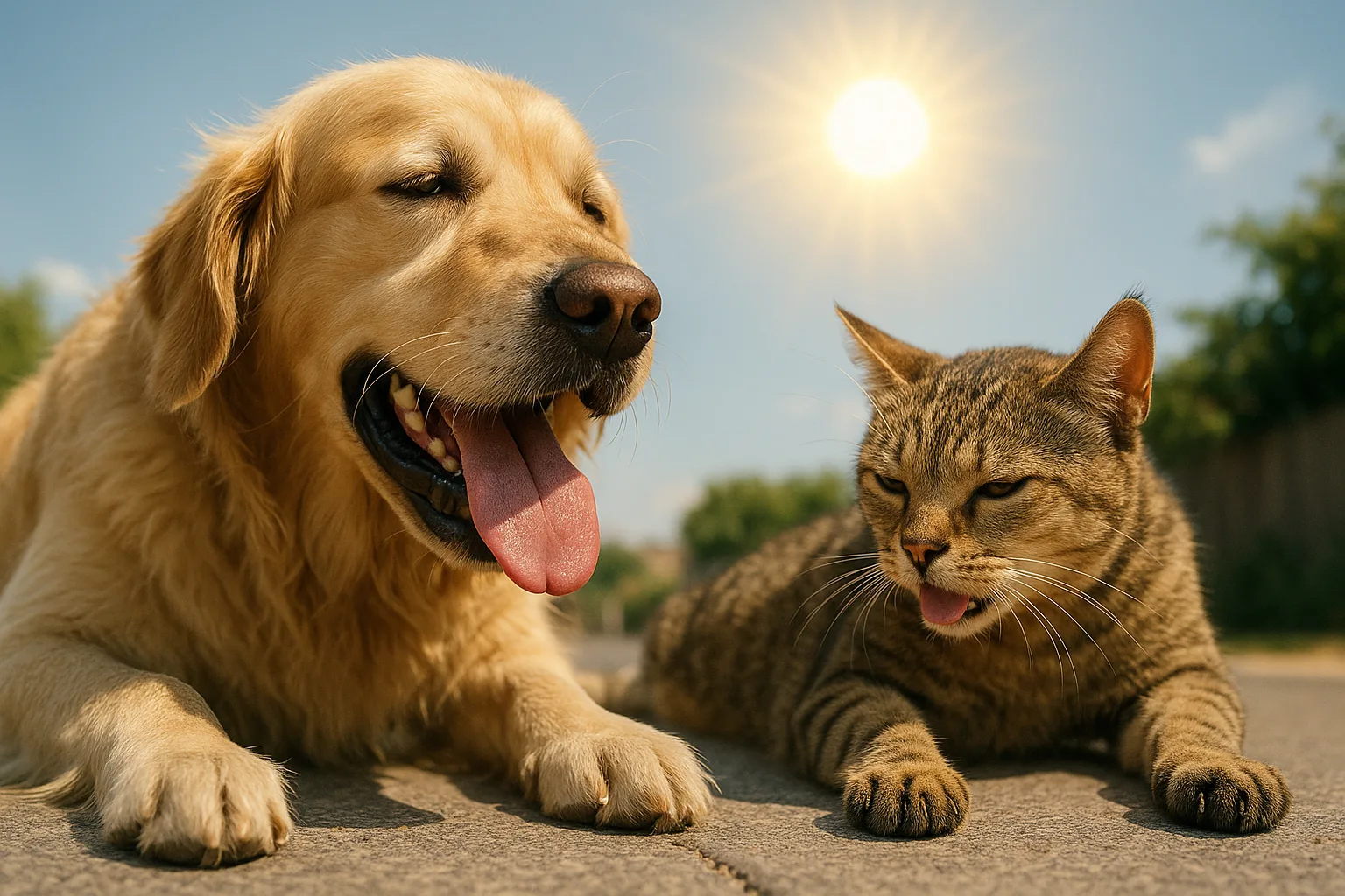 Come proteggere cani e gatti dal caldo estivo: colpi di calore, ustioni e disidratazione