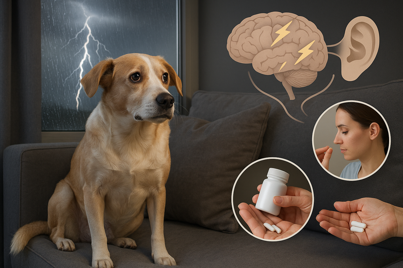 Cani e temporali estivi: perché alcuni animali hanno paura e come aiutarli