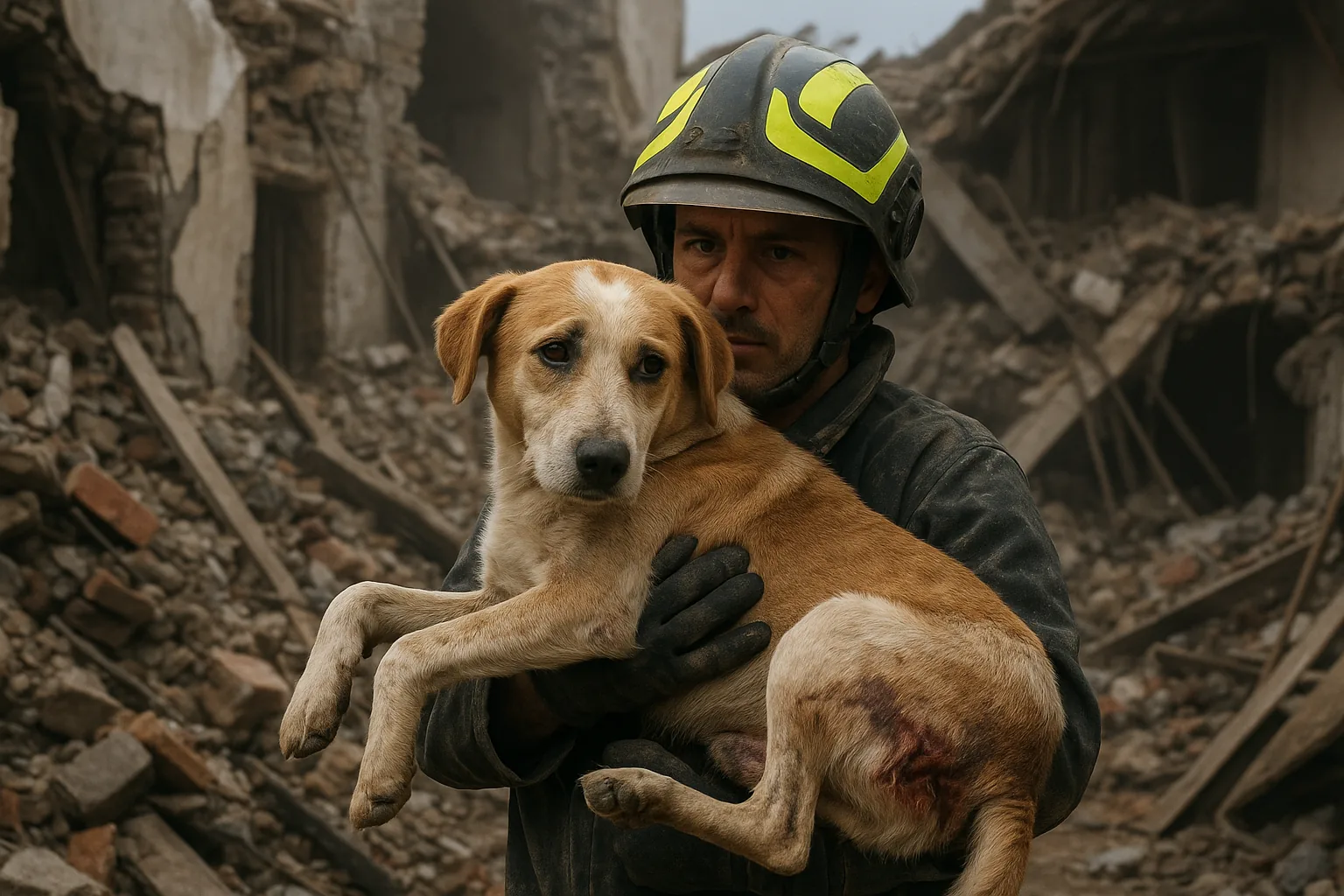 Terremoto ai Campi Flegrei: il cane ferito salvato tra le macerie il 31 luglio