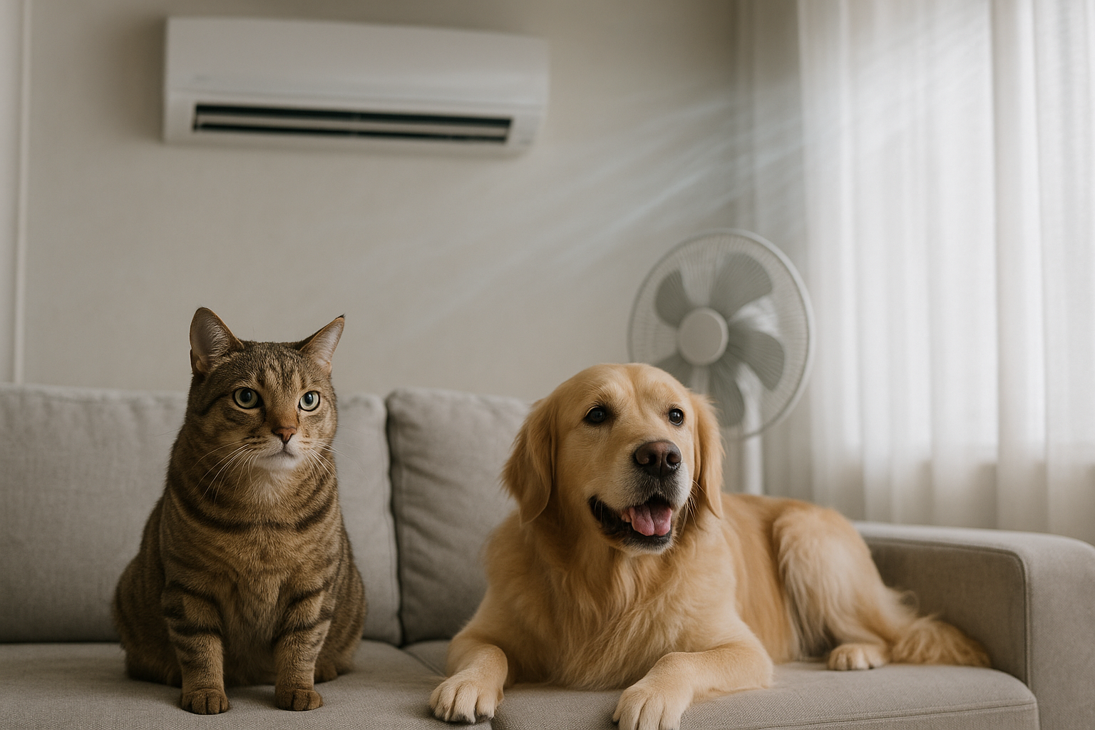 Aria condizionata e ventilatore: sono davvero pericolosi per cani e gatti?