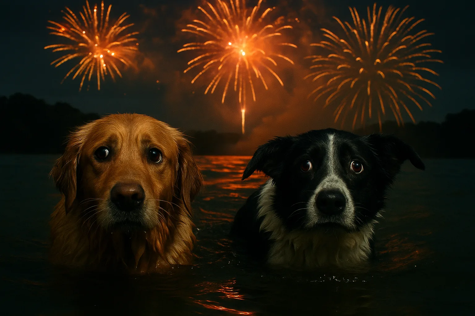 Fuochi d'artificio e animali domestici: due cani salvati dopo la fuga nel panico estivo