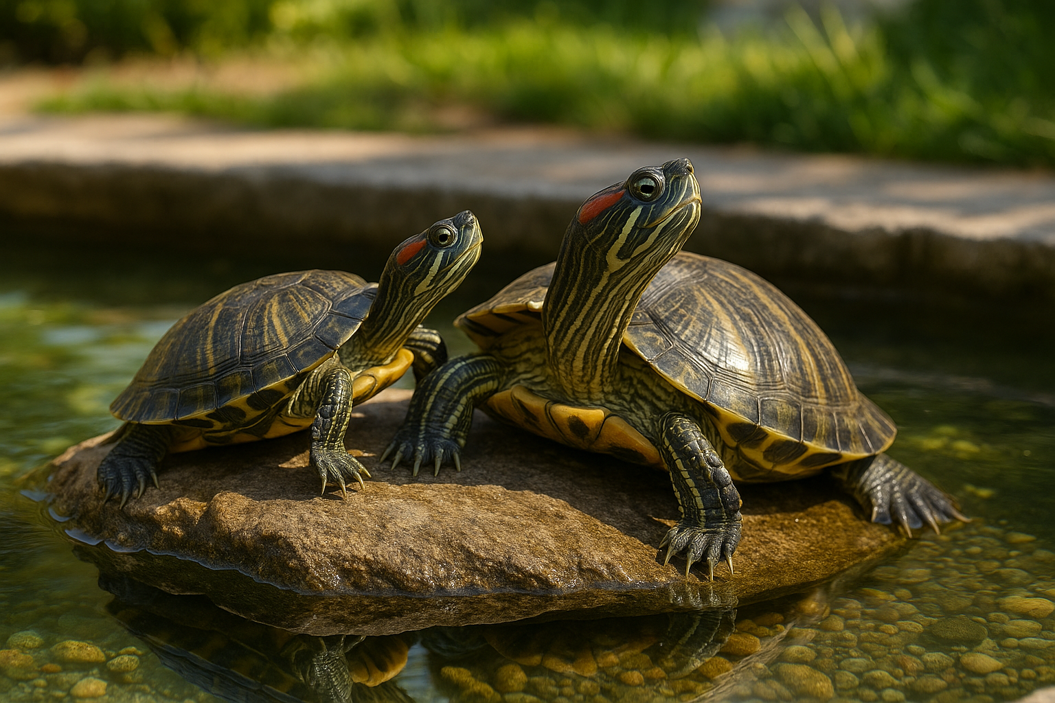 Tartarughe d'acqua in estate: gestire temperatura, luce e pulizia dell'acquaterrario
