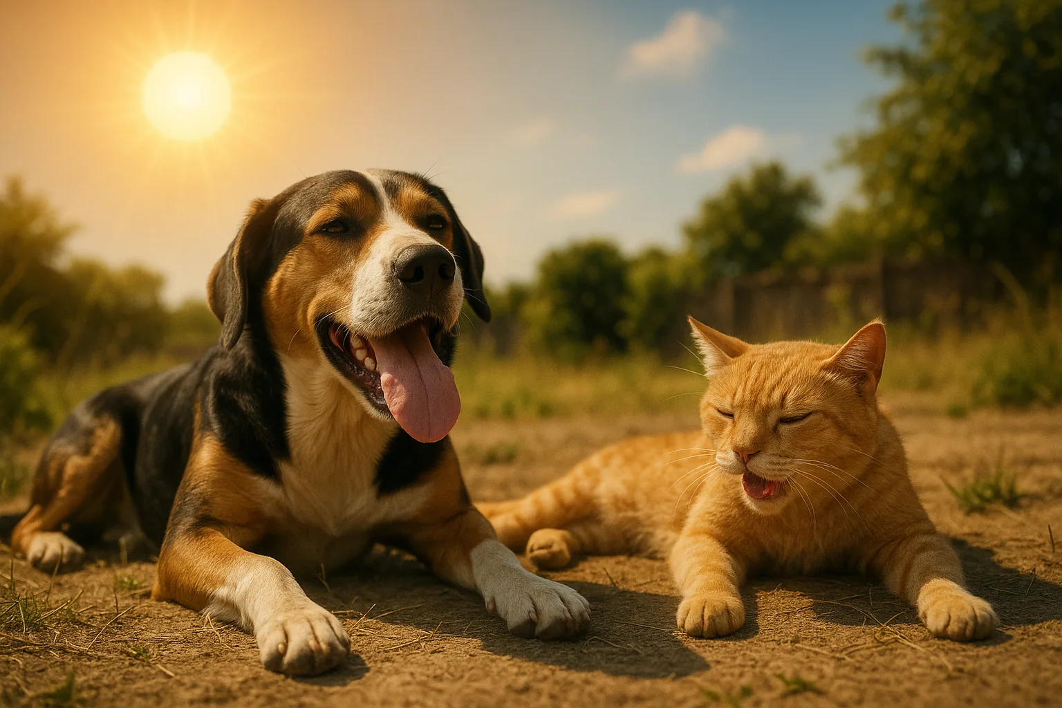 Caldo estivo e animali domestici: colpi di calore, ustioni ai polpastrelli e disidratazione