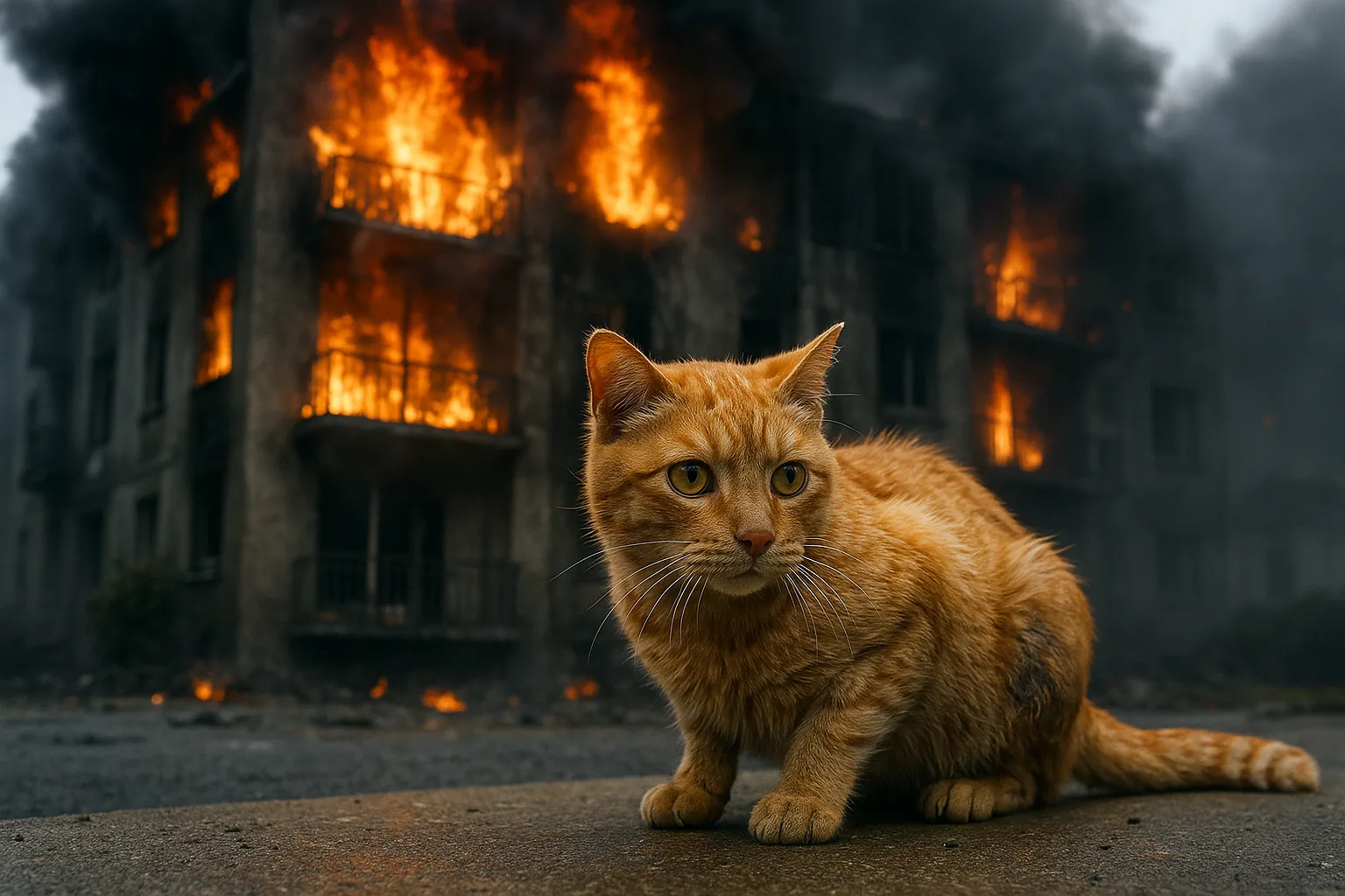 Bubulle sopravvive al volo dall'ultimo piano: il gatto che ha sfidato l'incendio di Agen