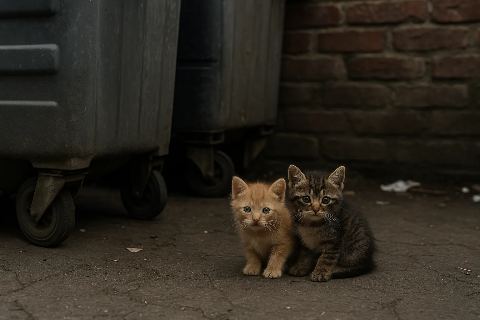 Gattini abbandonati a Mouscron: come una comunità belga ha salvato due vite in pericolo