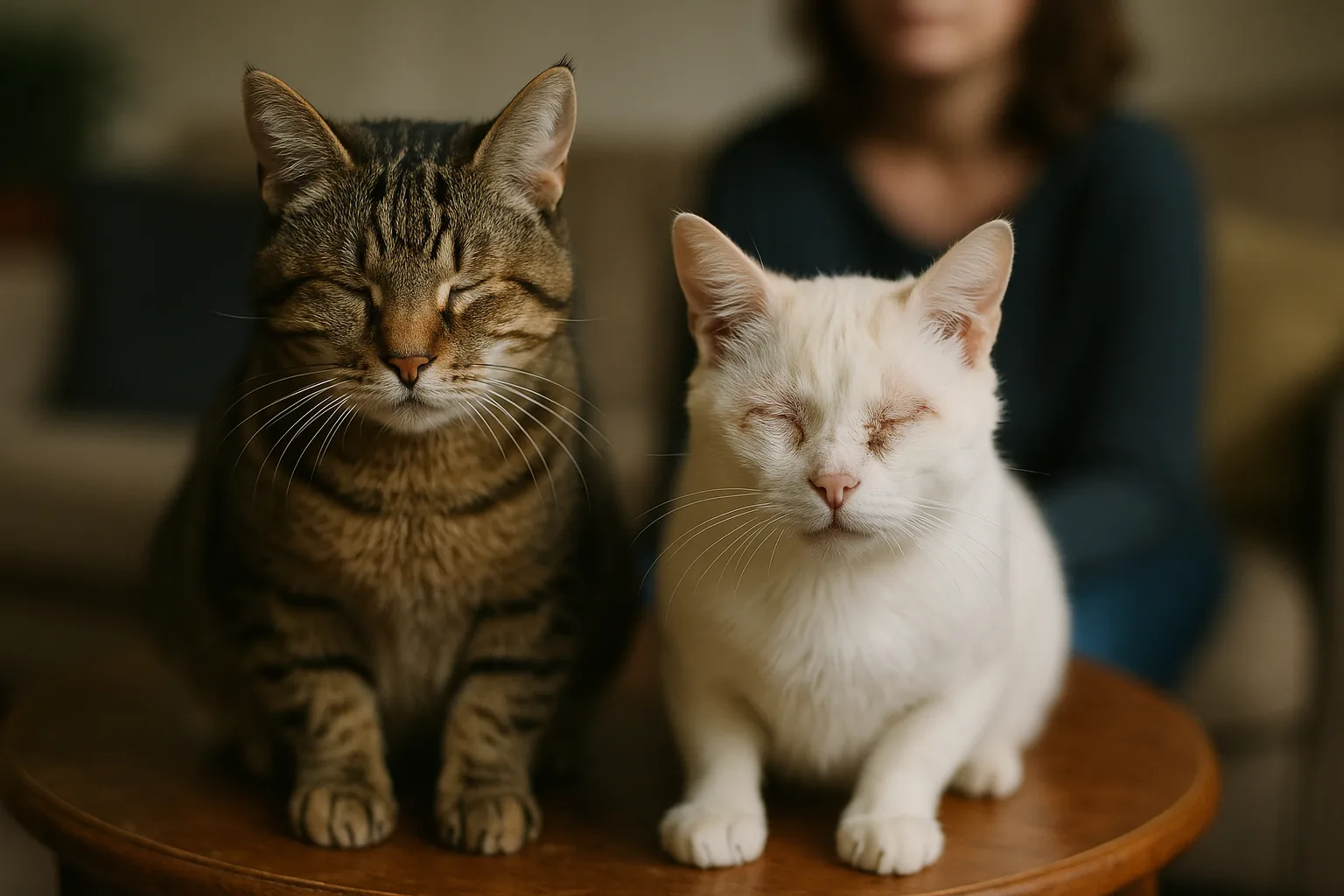 Due gatti fratellini ipovedenti cercano una famiglia: salvati dalle gazze, ora pronti per l'adozione