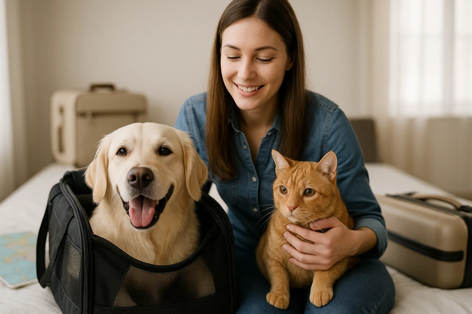 Vacanze serene con cane e gatto: dalla preparazione al viaggio in auto e aereo