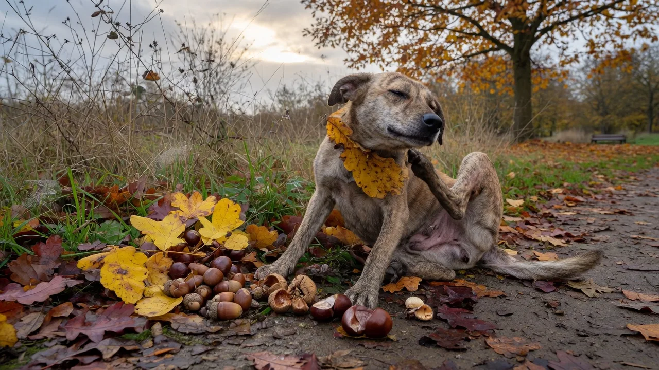 Ghiande, castagne e pericoli autunnali: come proteggere il cane