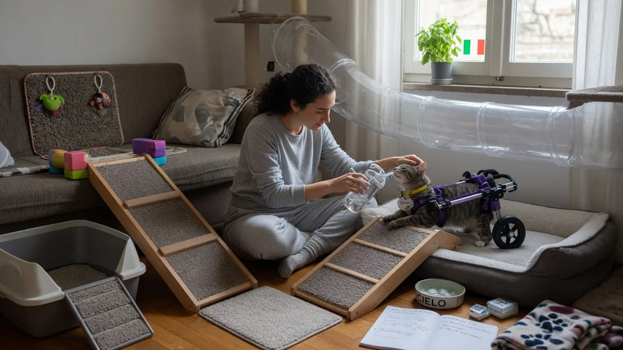 Gatto con disabilità: come cambia la relazione e la quotidianità