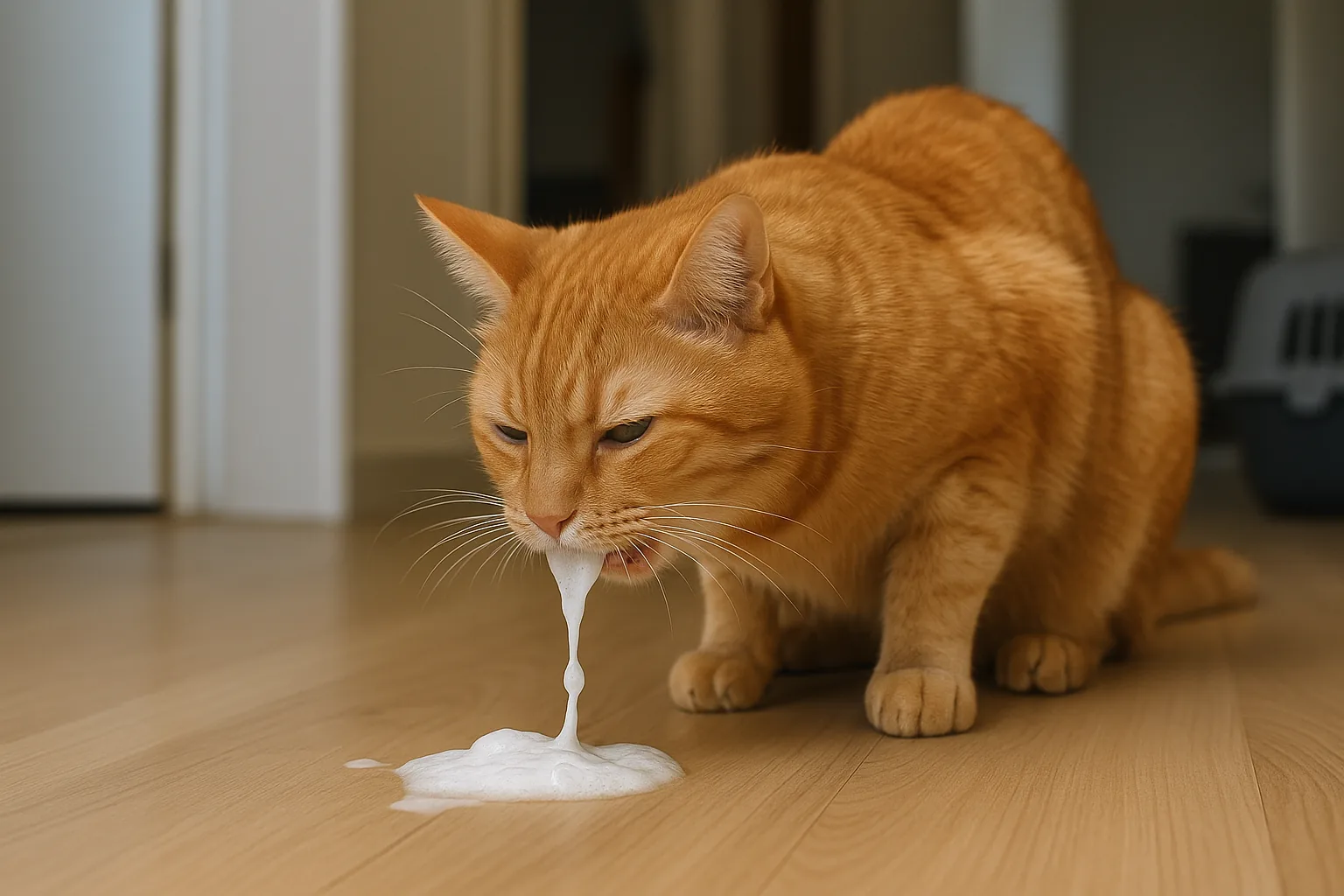 Gatto che vomita schiuma: quando è normale e quando preoccuparsi