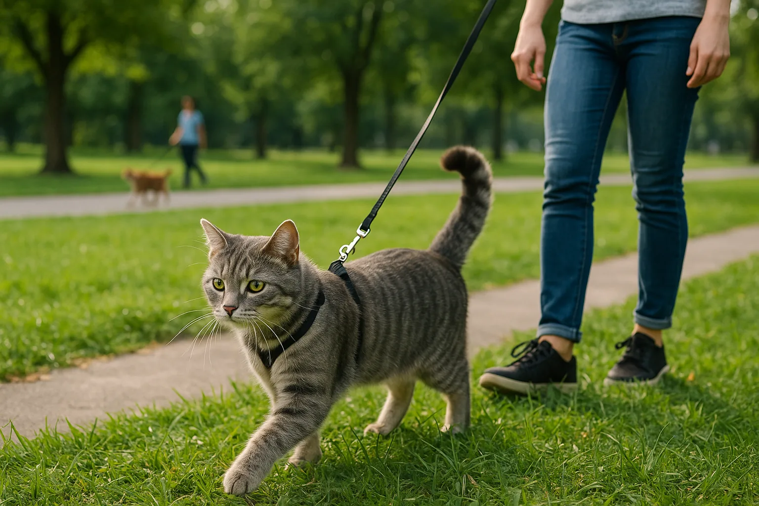 Gatti al guinzaglio: quando la passeggiata diventa un'esperienza arricchente (e quando no)