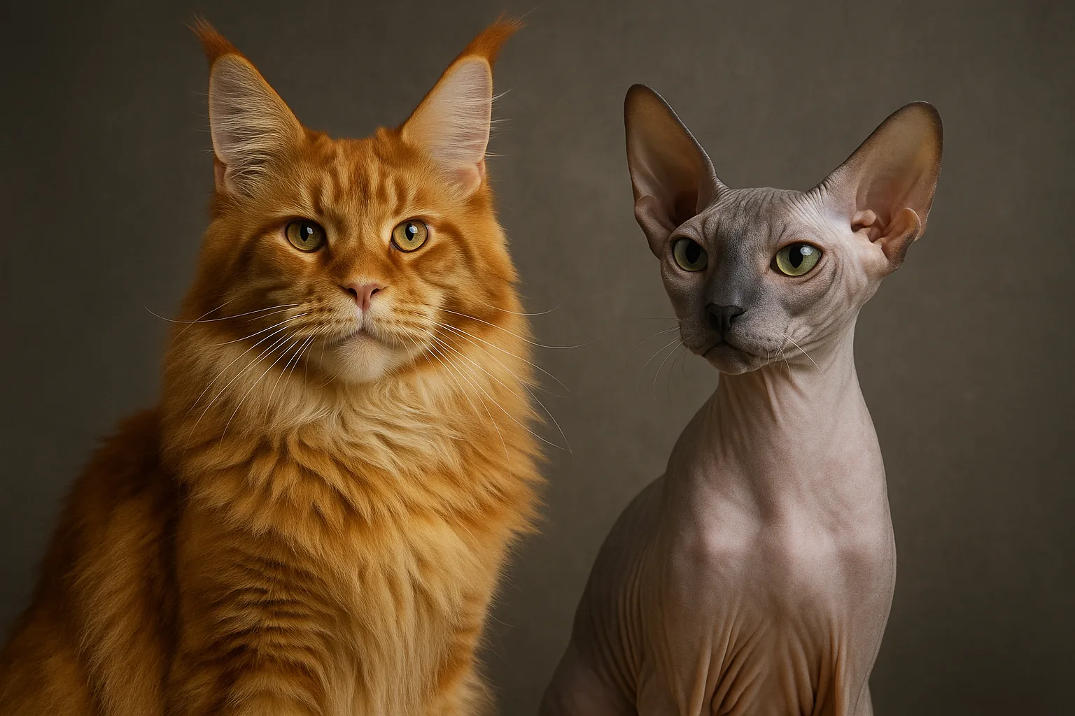 Razze straordinarie: il Maine Coon maestoso e il Peterbald, gatti fuori dal comune