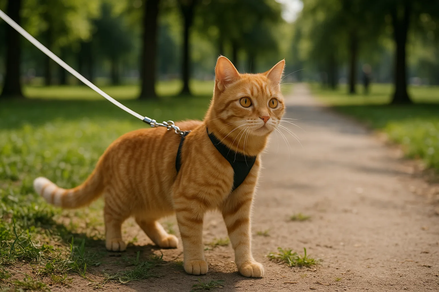 Il gatto al guinzaglio: quando la passeggiata diventa un'avventura (e non per tutti)